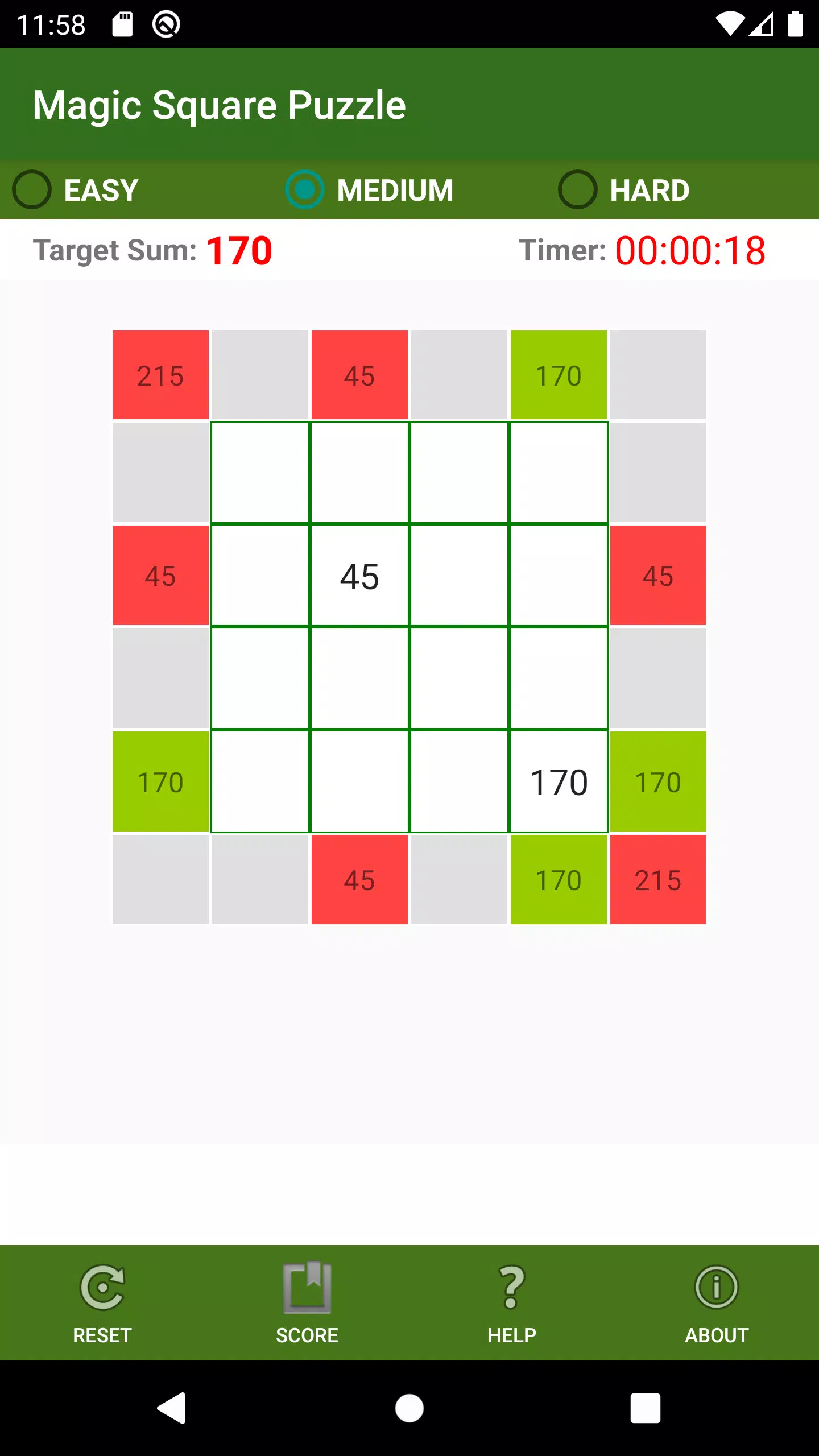 Magic Square Puzzle Zrzut ekranu 3