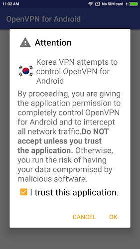 Korea VPN - Plugin for OpenVPN スクリーンショット 0