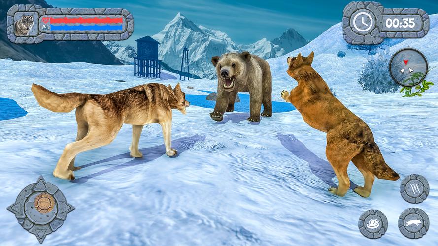 Arctic Wolf Family Simulator Скриншот 0