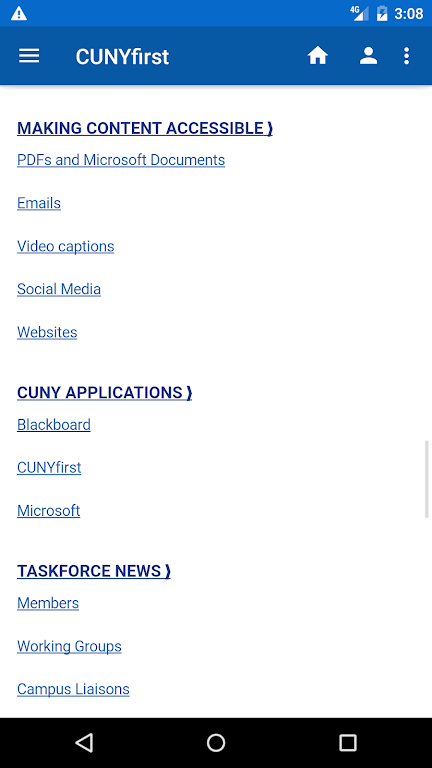 CUNYfirst 스크린샷 2