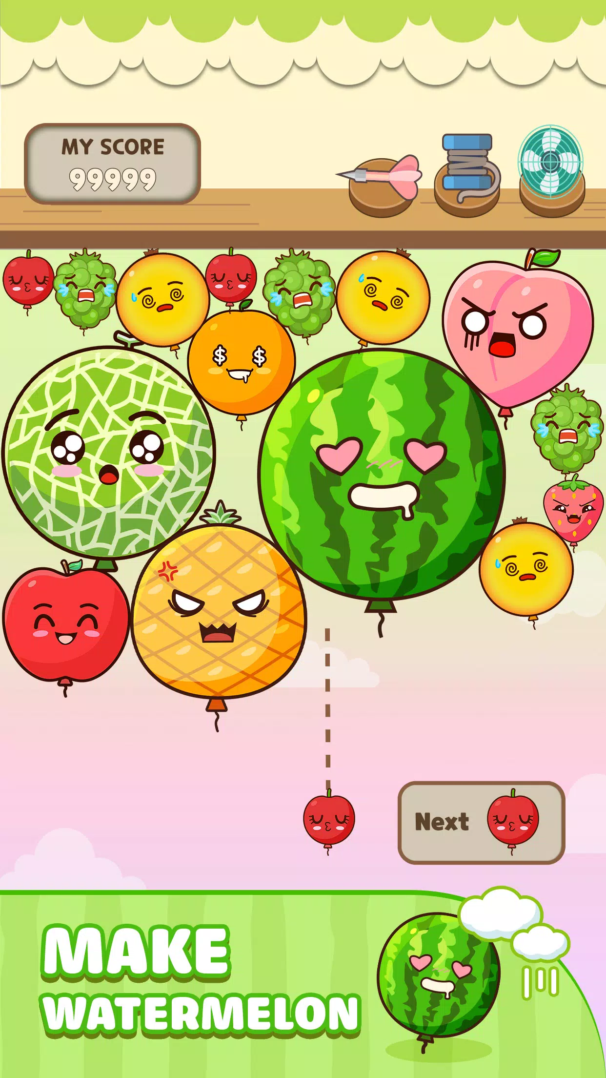 Melon Balloon: Fruit Merge स्क्रीनशॉट 2