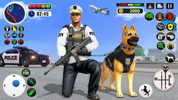 US Police Dog Games : Airport Crime Police Games Tangkapan skrin 0