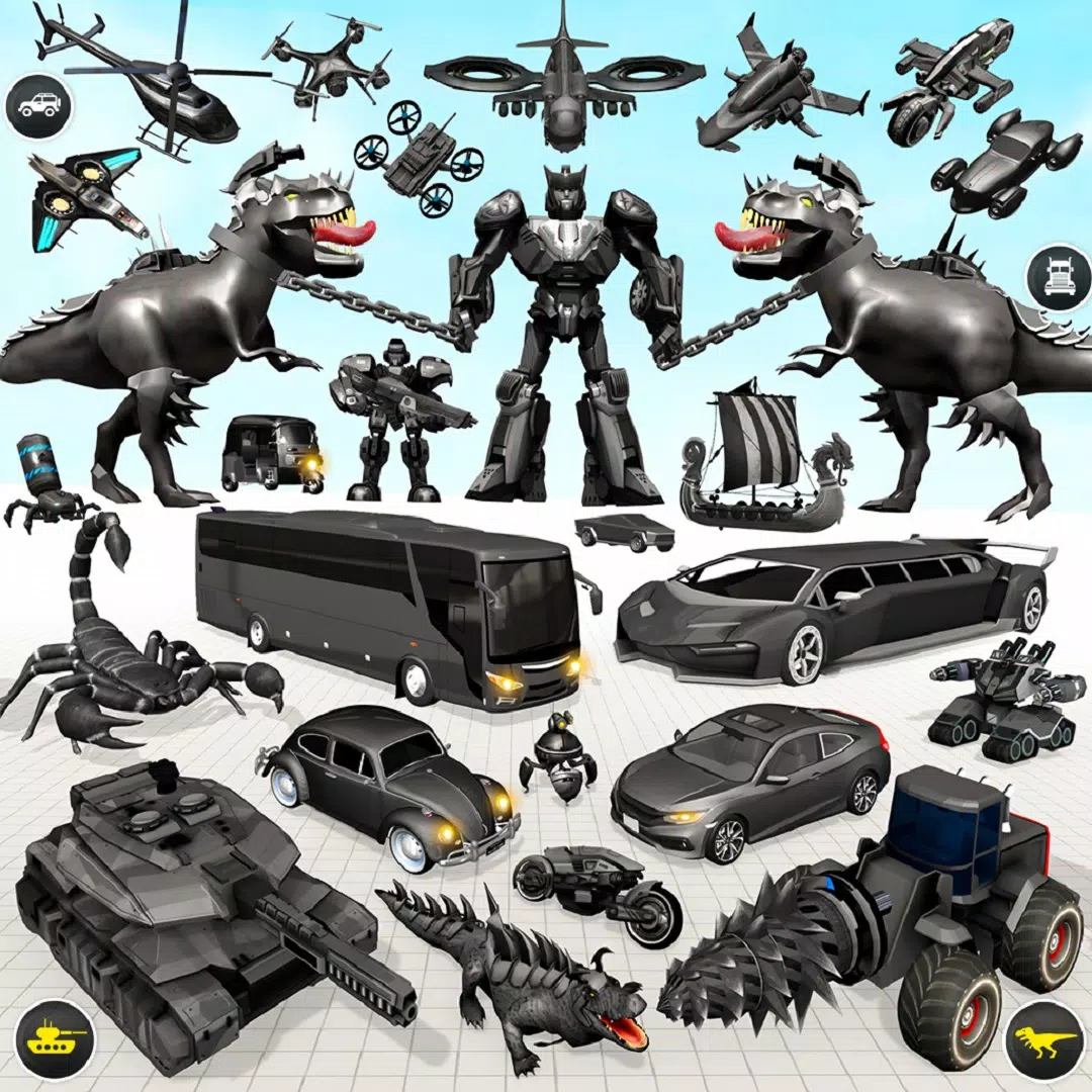 Dino Robot Car Transform Game 스크린샷 0