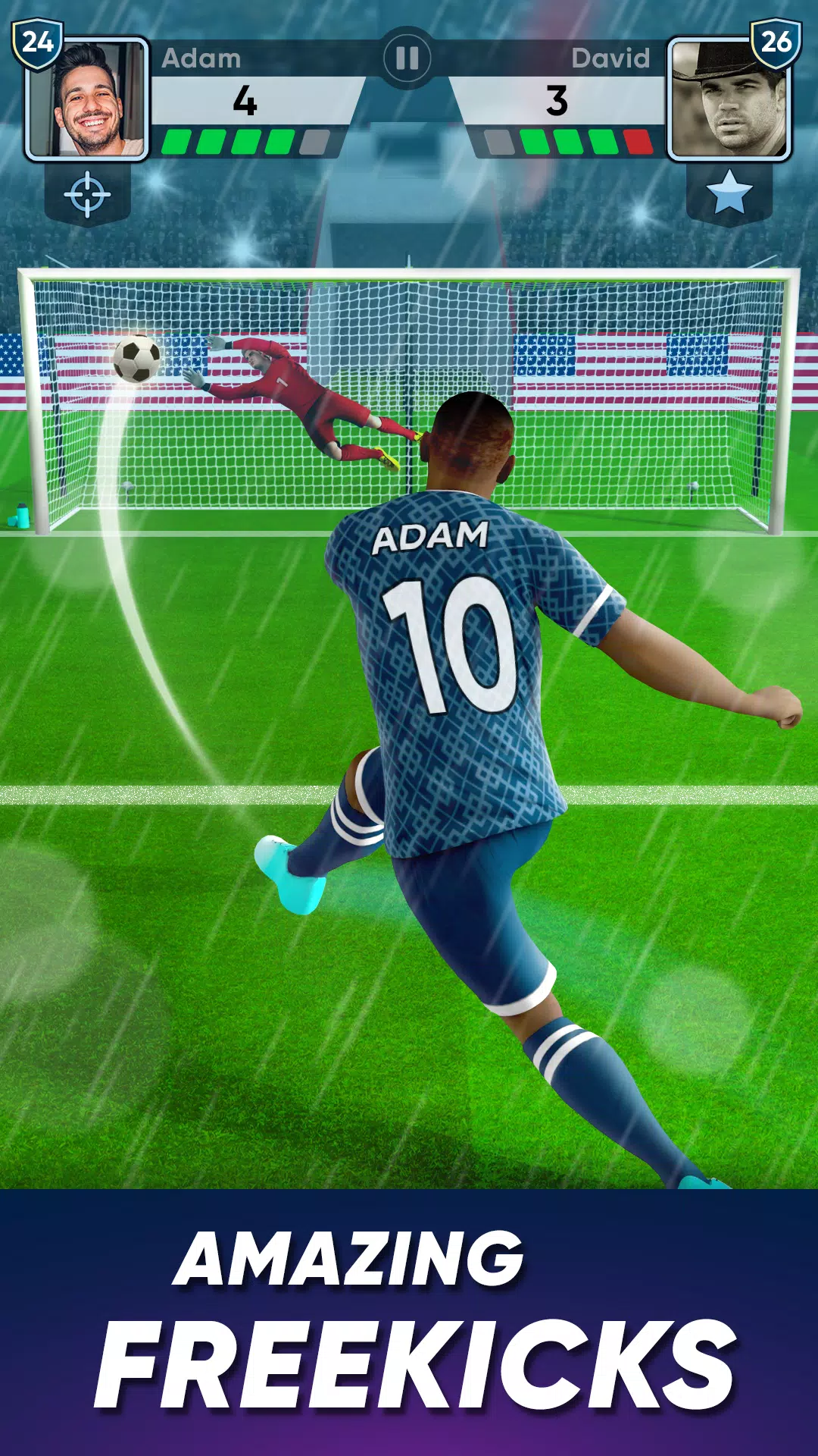 SOCCER Kicks - Stars Strike 24 স্ক্রিনশট 1