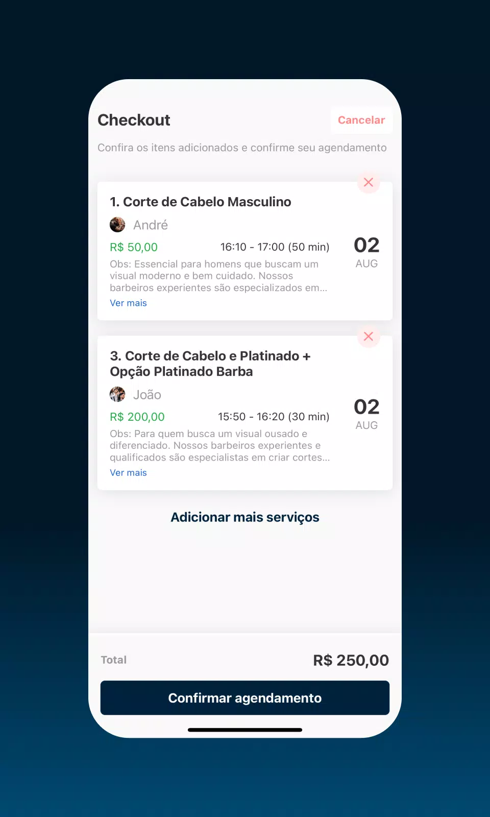 AppBarber: Cliente Capture d'écran 3