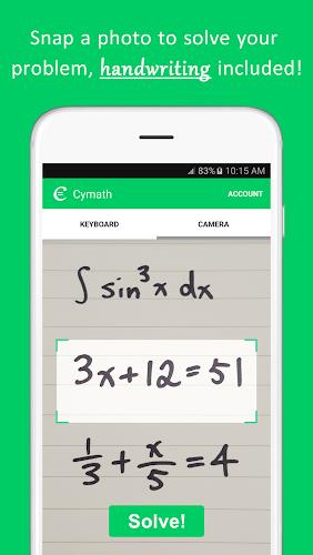 Cymath  - 数学問題ソルバー スクリーンショット 0