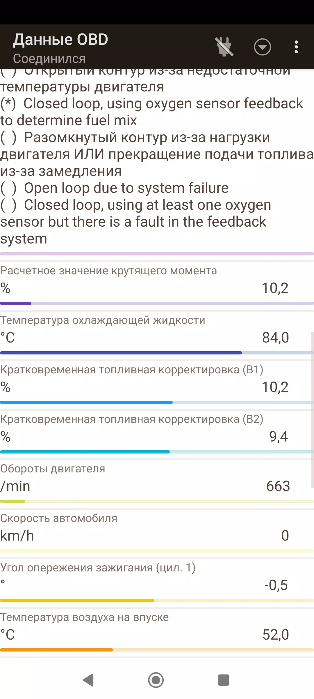 Lada Diag ELM 327 ВАЗ. Tangkapan skrin 3