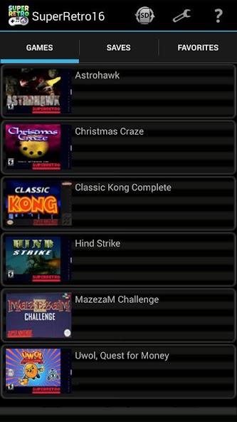 SuperRetro16 (SNES Emulator) Mod应用截图第1张