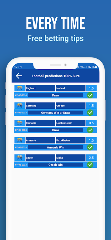 Football Prediction 100% Sure应用截图第2张