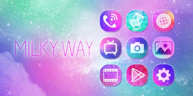 Milky Way GO Launcher Theme স্ক্রিনশট 0
