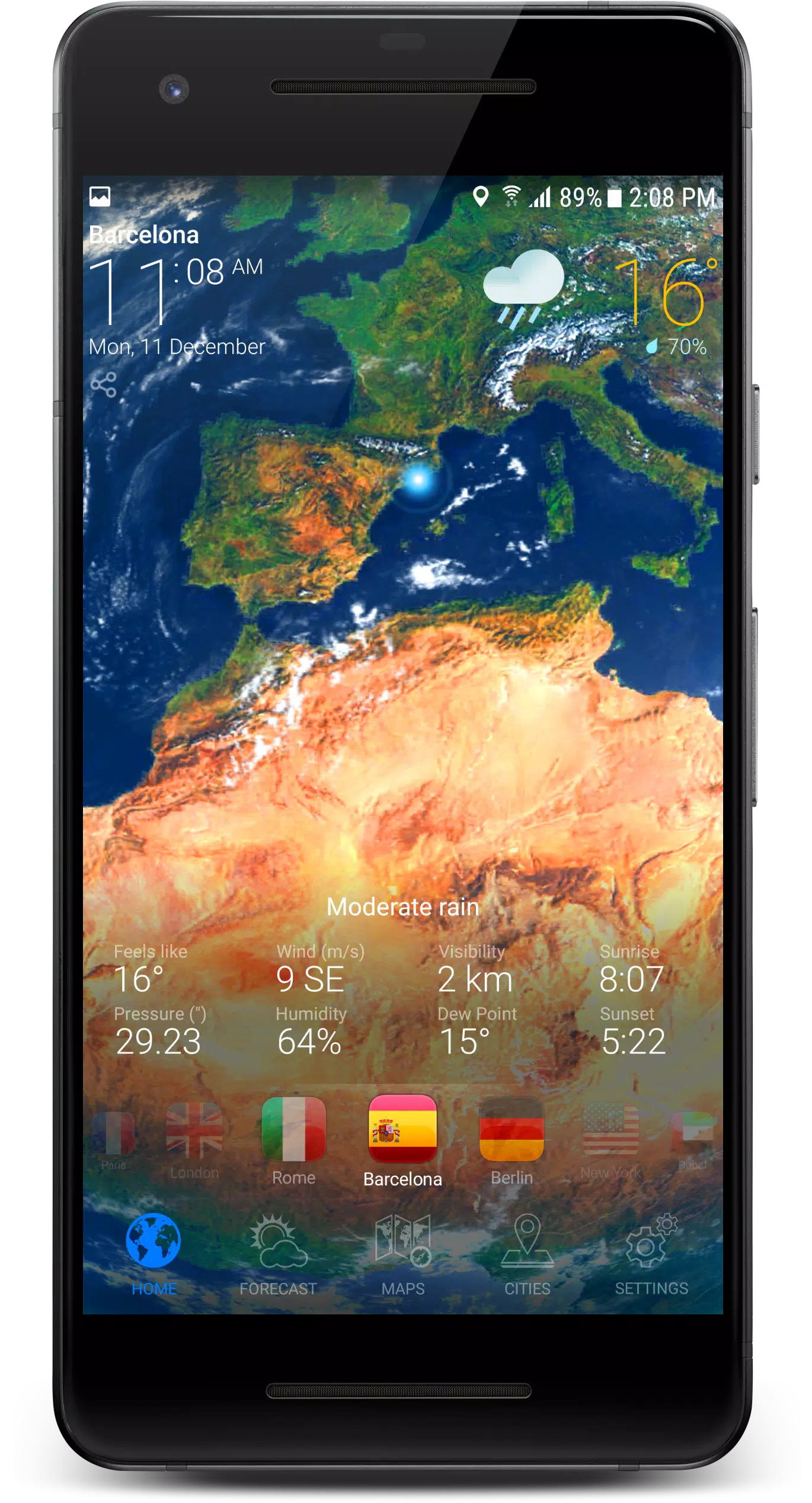 3D EARTH PRO - local forecast Скриншот 2