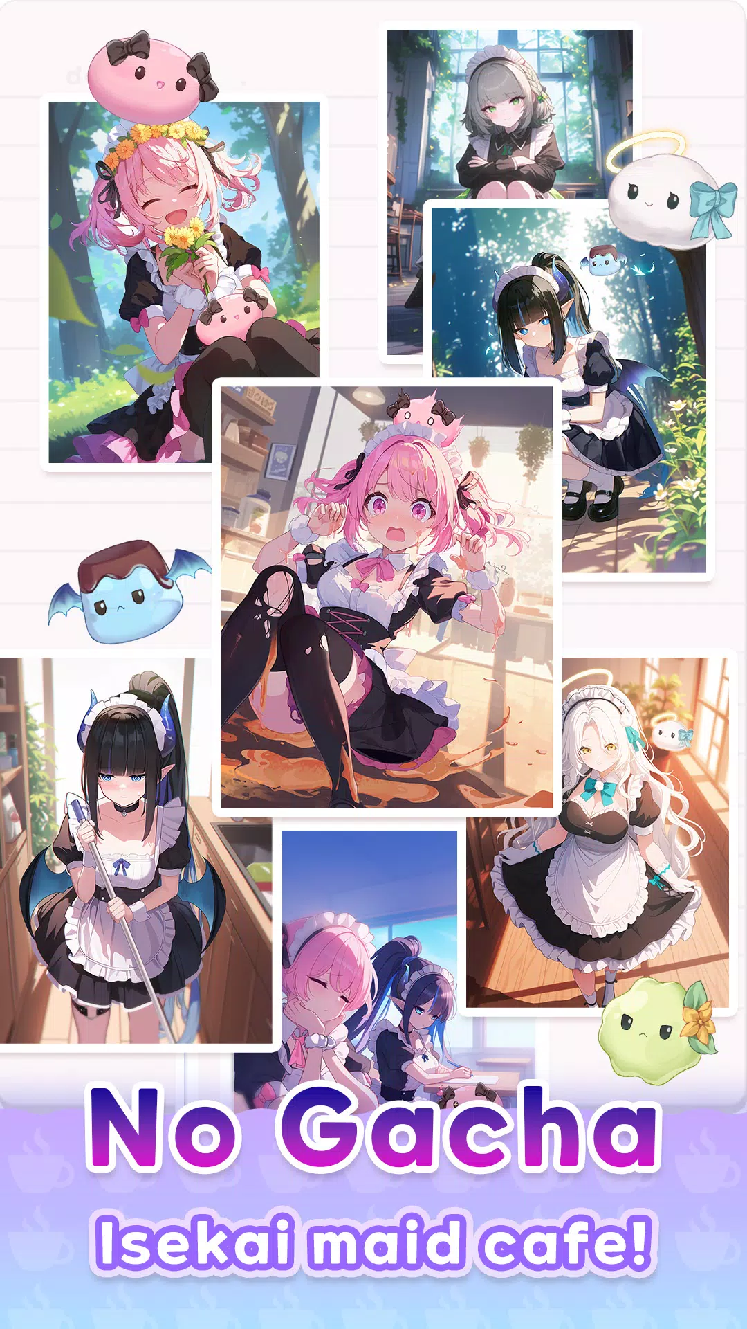 Merge Maid Cafe - Isekai Story Schermafbeelding 1