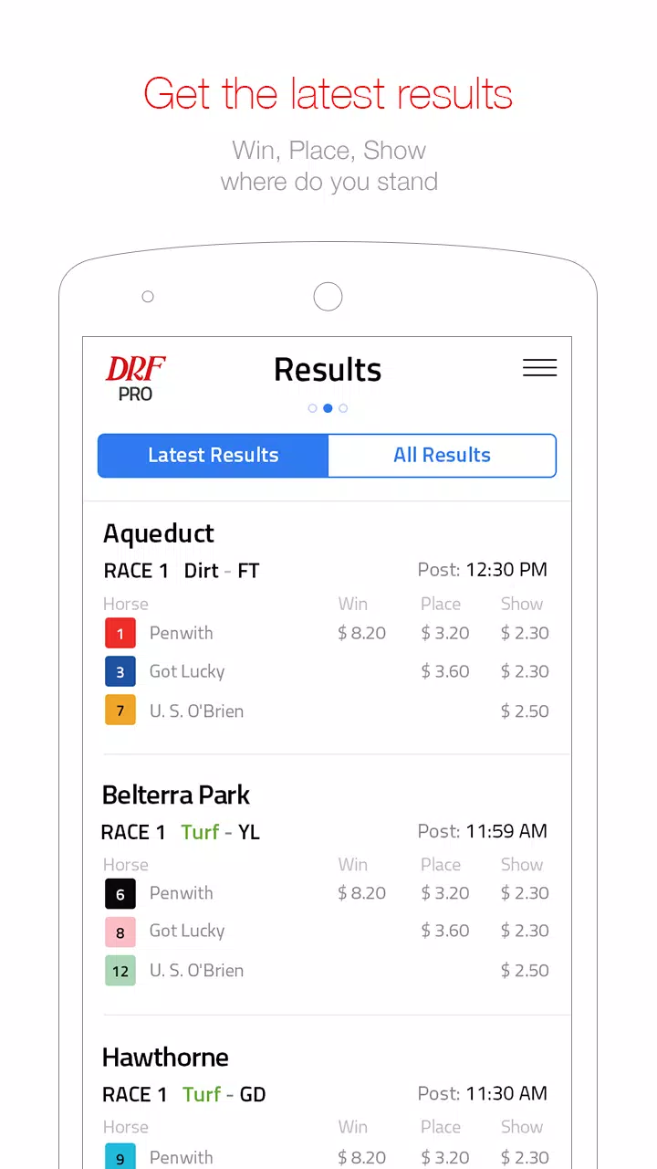 Daily Racing Form Captura de tela 1