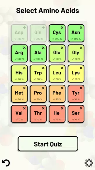 Schermata Amino Acid Quiz 1