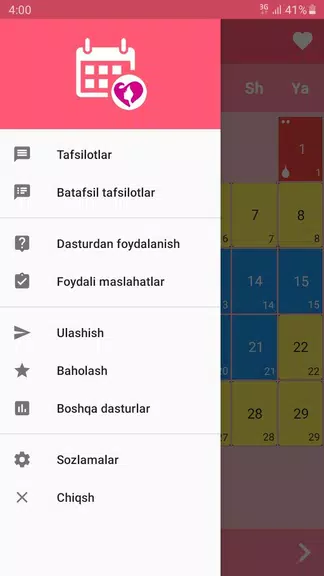 Ayollar kalendari va kundaligi Screenshot 0