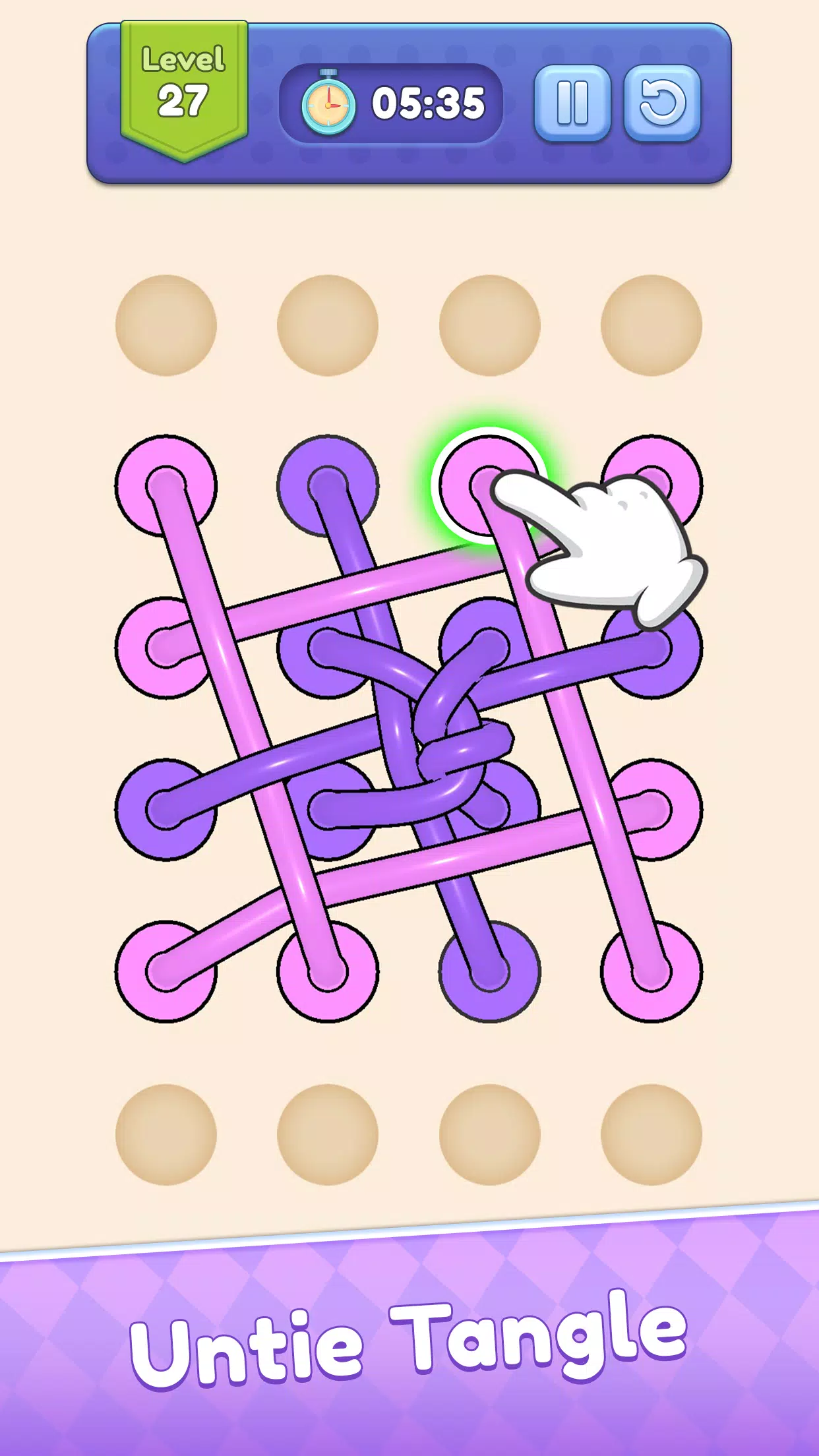 Tangle Out: Rope Puzzle ภาพหน้าจอ 0