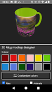 3D Mug Mockup Designer Capture d'écran 2