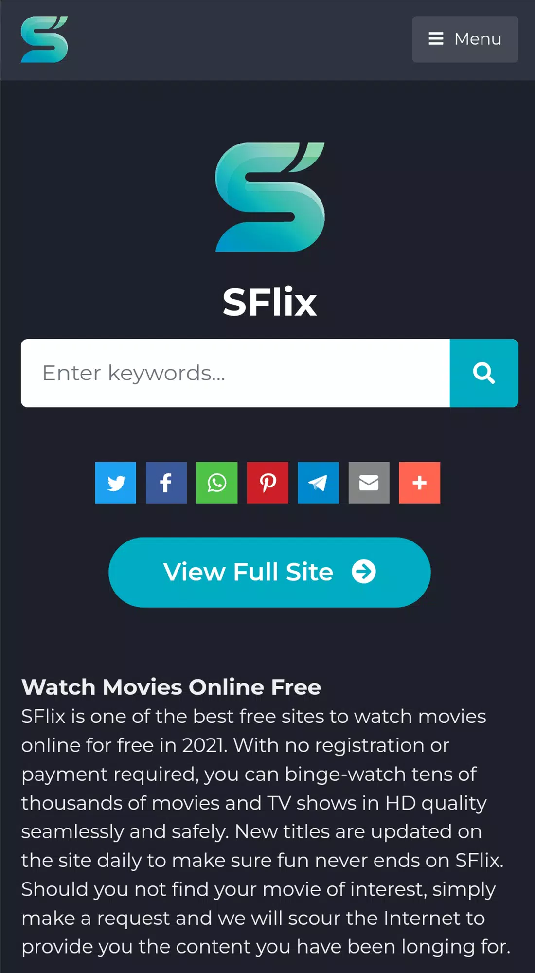 SFlix for Movies and Series Ảnh chụp màn hình 0