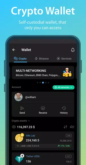 iMe Messenger & Crypto Wallet Screenshot 3