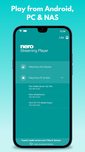 Nero Streaming Player 스크린샷 1