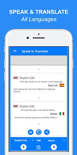 Speak and Translate All languages Voice Translator Screenshot 0