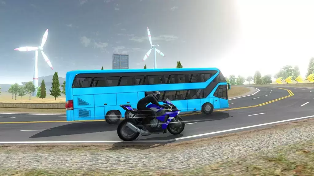 Bike VS Bus Racing Games ဖန်သားပြင်ဓာတ်ပုံ 3