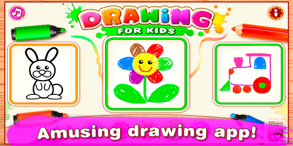 Bini Drawing for Kids Games Schermafbeelding 0