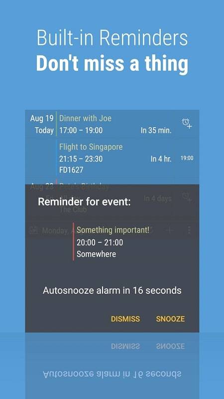 Calendar Widget: Month/Agenda Tangkapan skrin 1