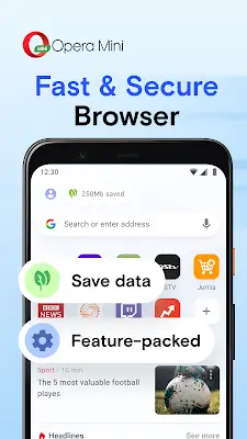 Opera Mini - 极速浏览器应用截图第0张