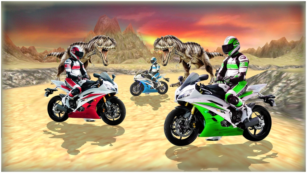 Dino World Bike Race Game - Jurassic Adventure应用截图第1张