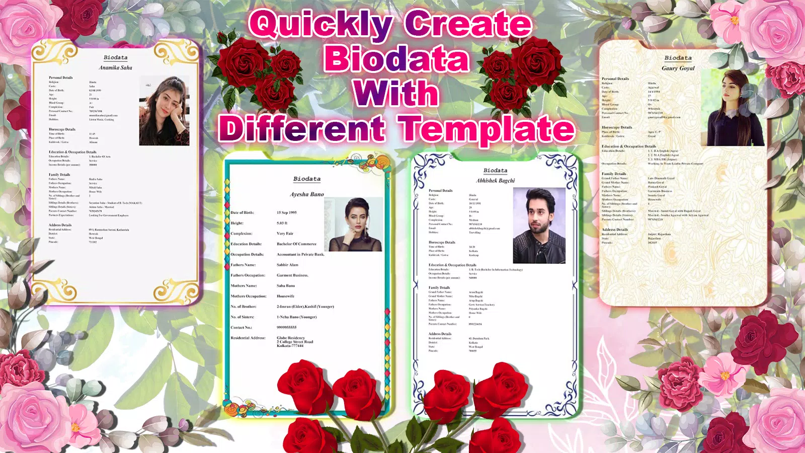 Marriage Biodata Maker ภาพหน้าจอ 1