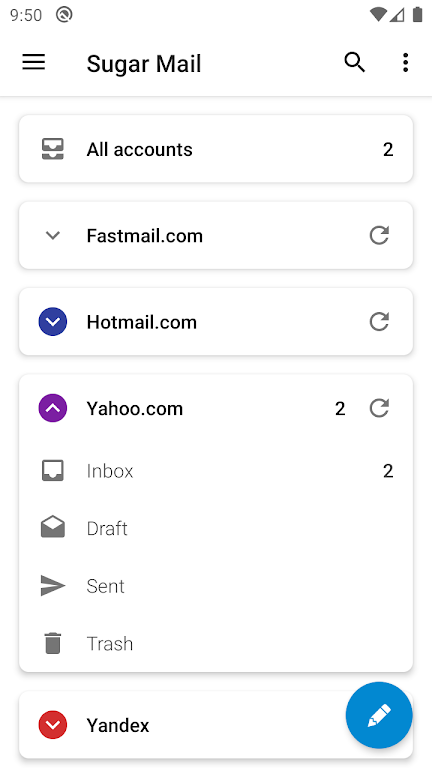 Sugar Mail email app 스크린샷 1