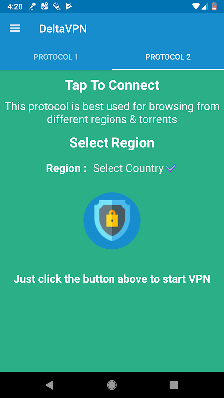 Delta VPN : Secure VPN Proxy : VPN UK, IRAN, USA Tangkapan skrin 0