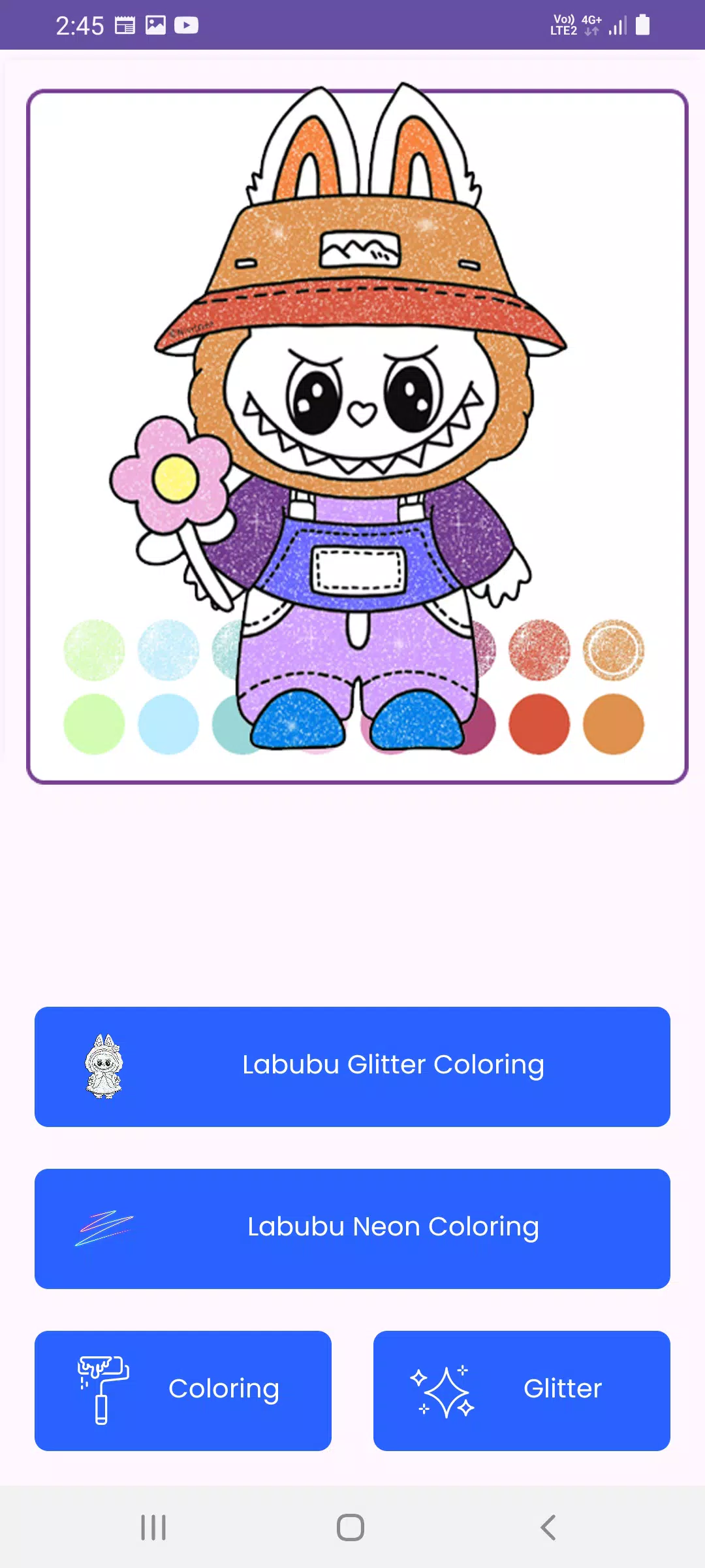 Labubu Glitter Coloring ภาพหน้าจอ 0