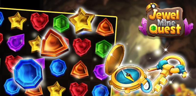 Jewel Mine Quest: Match-3 Ekran Görüntüsü 1