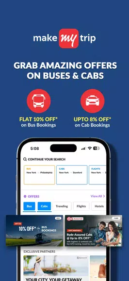 MakeMyTrip Hotels, Flight, Bus應用截圖第2張