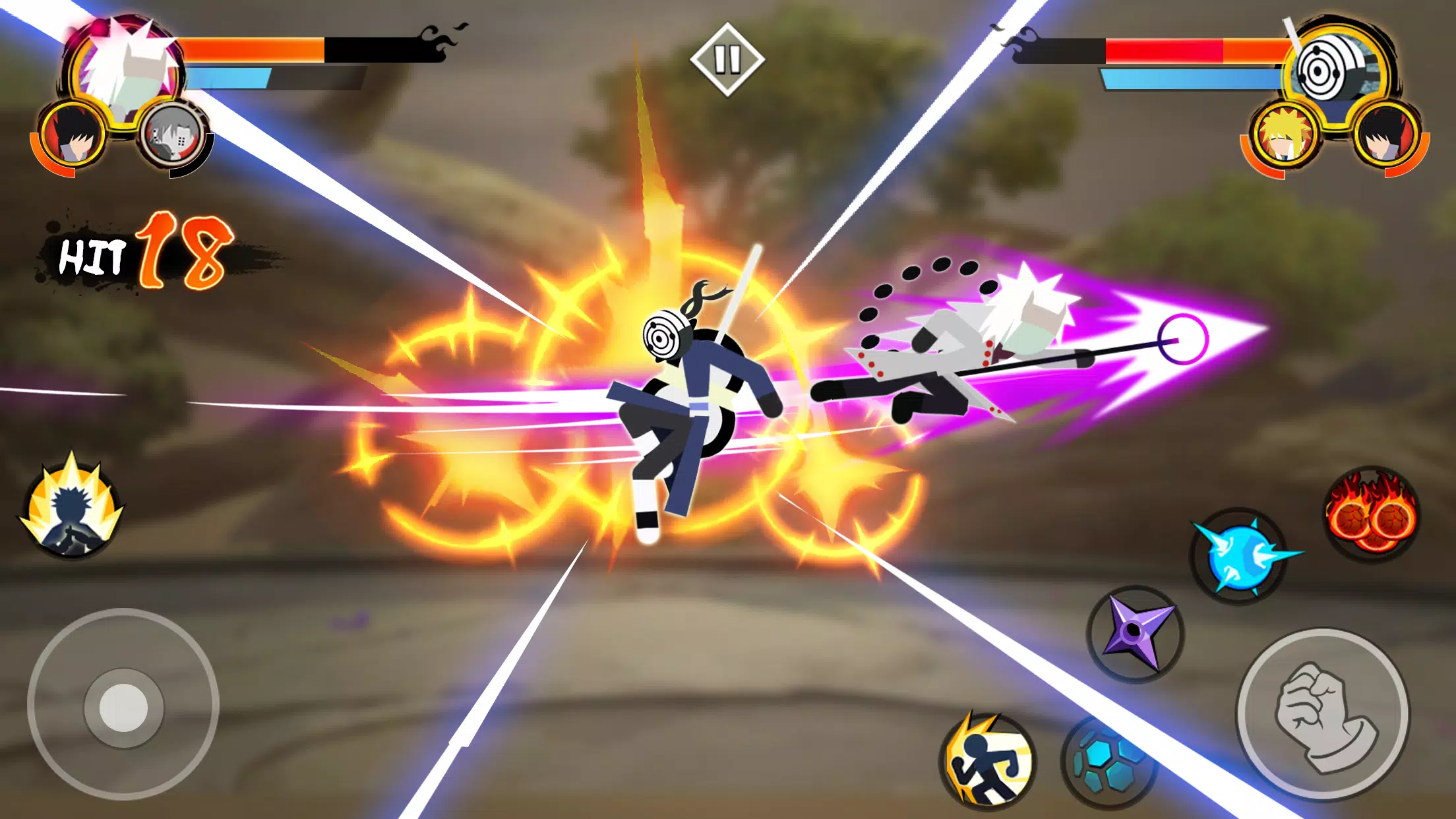 Stick Ninja - 3v3 Battle Ảnh chụp màn hình 1