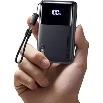 INIU 10.000mAh 45W Power Bank: US $ 13 com cordão de cabo USB-C destacável