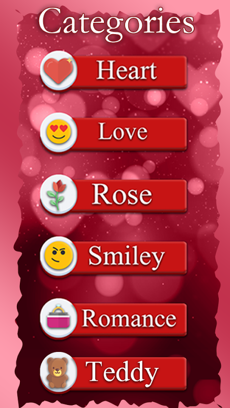 Valentine Love Emojis Captura de pantalla 0