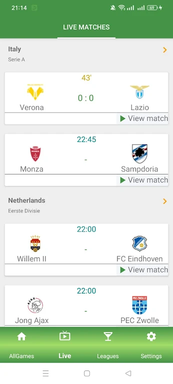 football live score tv Zrzut ekranu 2