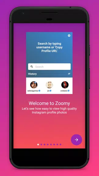 Zoomy for Instagram - Big HD profile photo picture Ekran Görüntüsü 0