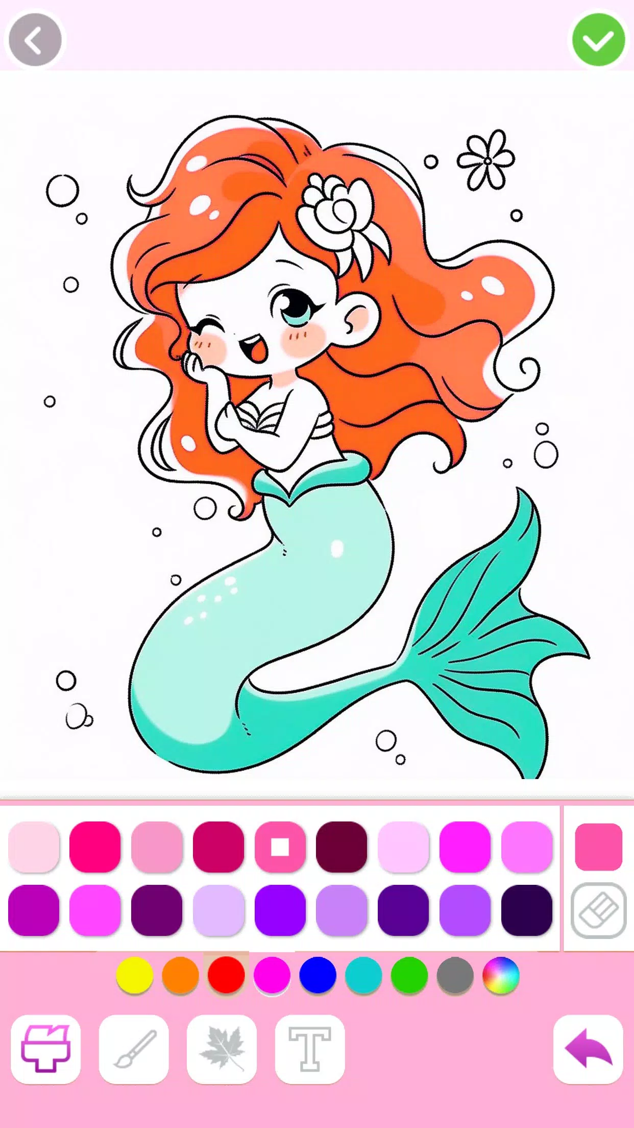 Mermaid Coloring:Mermaid games Captura de pantalla 1