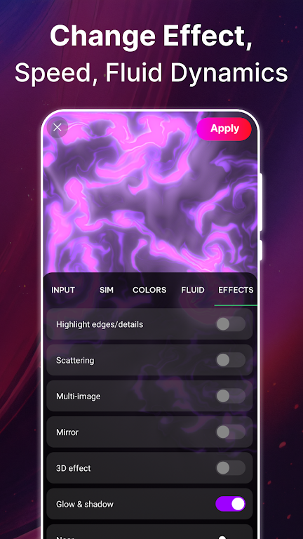 Fluid Live Wallpaper 3D Screenshot 2