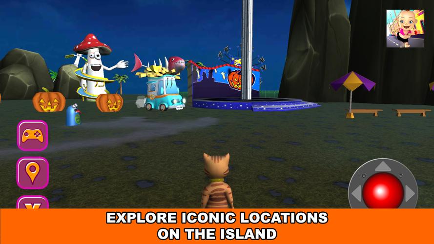 Halloween Cat Theme Park 3D Zrzut ekranu 1