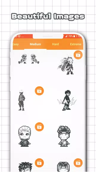 Schermata Color by Number - Naruto Sandbox Ninja Pixel 2
