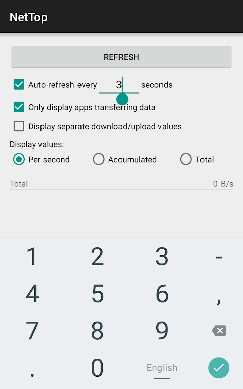 NetTop: RealTime Network Meter स्क्रीनशॉट 2