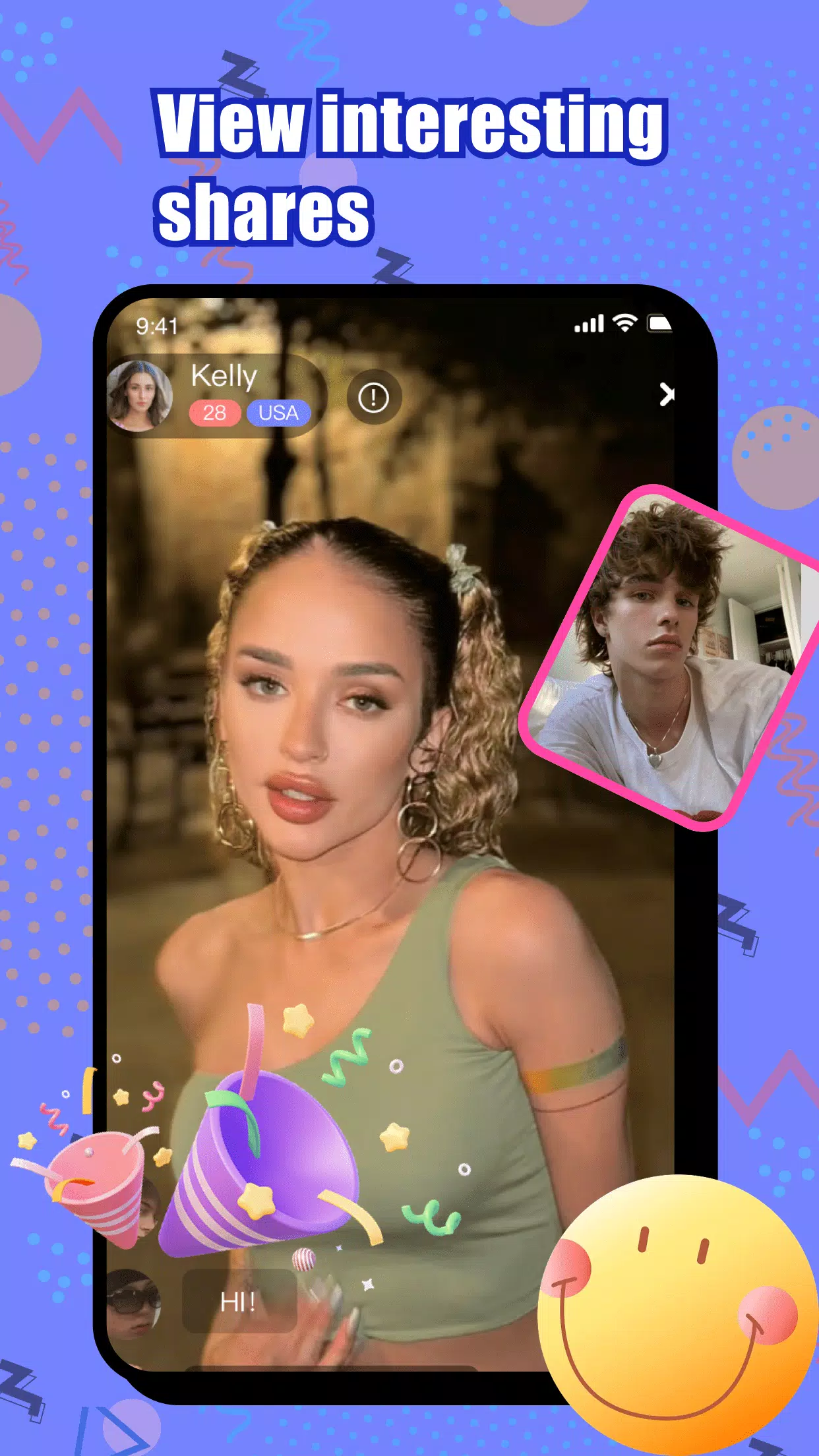 Wonk - live video chat Captura de pantalla 1
