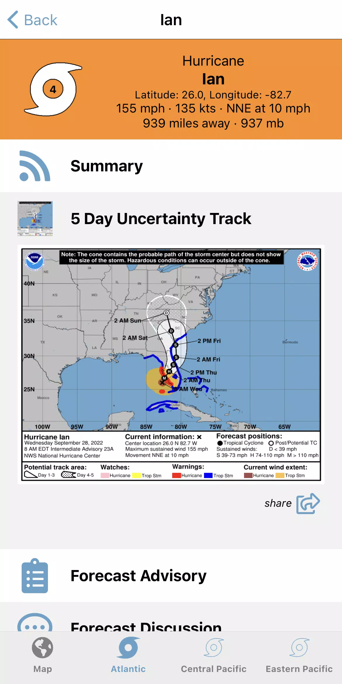 Tropical Hurricane Tracker Screenshot 2