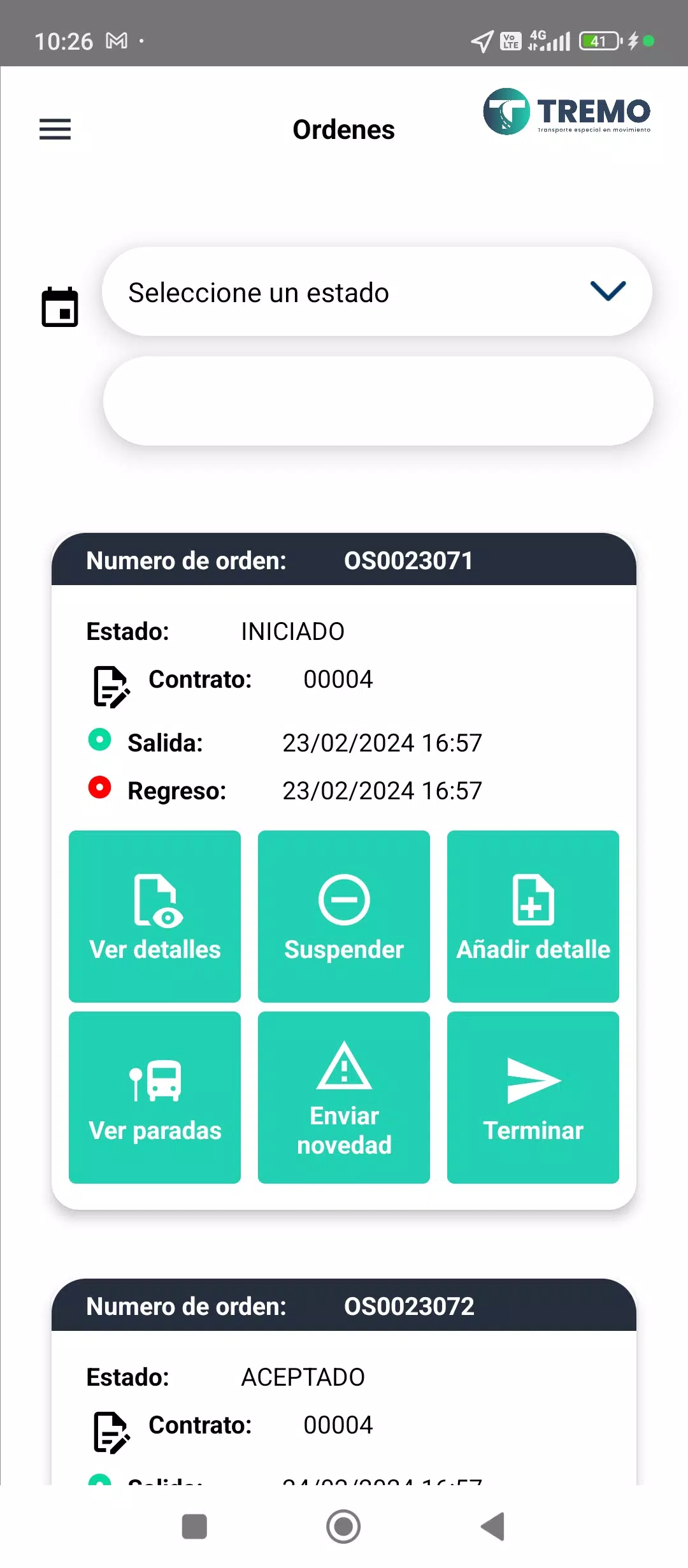 Tremo conductor Screenshot 1