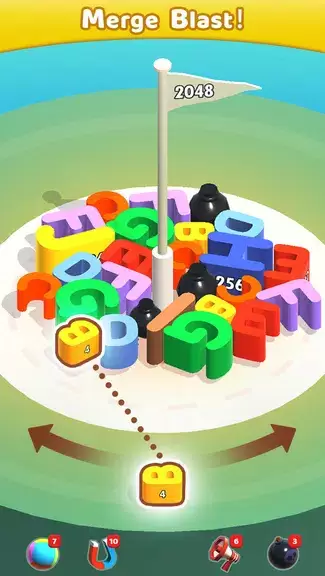 Merge Blocks 3D - 2048 Puzzle 스크린샷 1